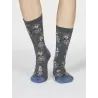 Chaussettes femme bambou vélos et pois