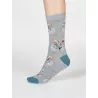 Chaussettes femme bambou vélos et pois