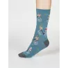 Chaussettes femme bambou vélos et pois