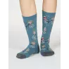 Chaussettes femme bambou vélos et pois