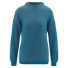 Pull femme couleur mer et titan coton bio et chanvre