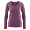 Haut femme couleur violet purple coton bio et chanvre Lene