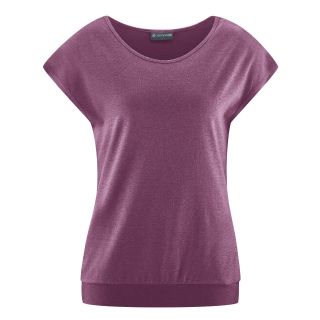 Tee shirt yoga coton bio et chanvre violet