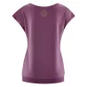 Arrière tee shirt yoga coton bio et chanvre violet