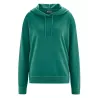 Sweat vert jungle à capuche femme coton bio chanvre