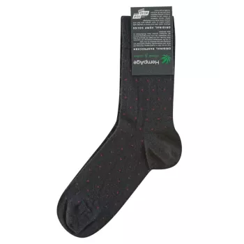 Chaussettes à pois chanvre, coton bio