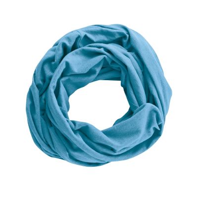 Echarpe coton bio et chanvre Kaa couleur bleue atlantic