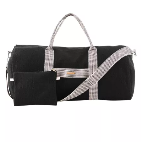 Sac week-end noir en coton bio