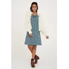 Robe vert émeraude, idéale avec des bottes et collants