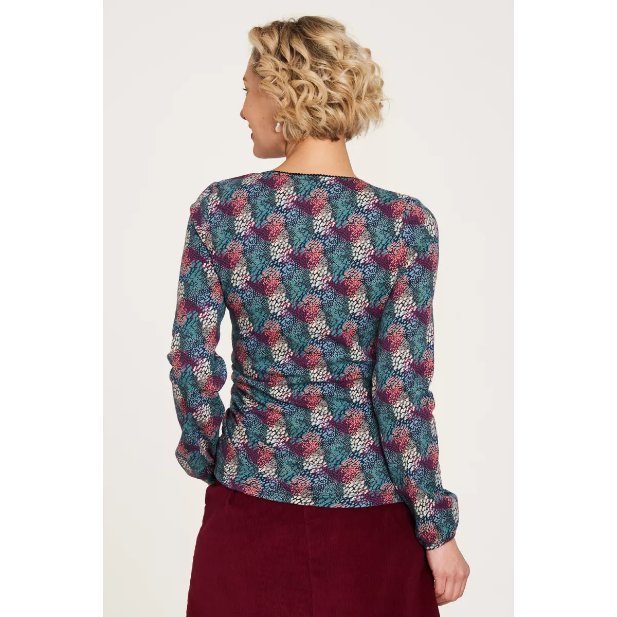 Haut top coton bio col V