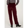 Pantalon rouge rhubarbe en coton bio et polyester recyclé