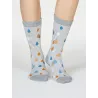 Chaussettes bambou gris imprimé gouttes d'eau de la marque éthique Thought