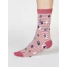 Chaussettes bambou rose imprimé gouttes d'eau de la marque éthique Thought