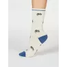 Chaussettes crême bambou imprimé chats