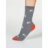 Chaussettes gris bambou imprimé chats