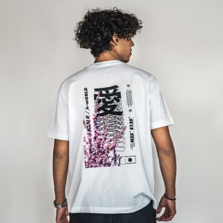 T-shirt X-WORLD - Japan Love - Blanc & Noir