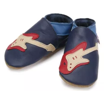 Chaussons cuir souple Starchild Guitare navy