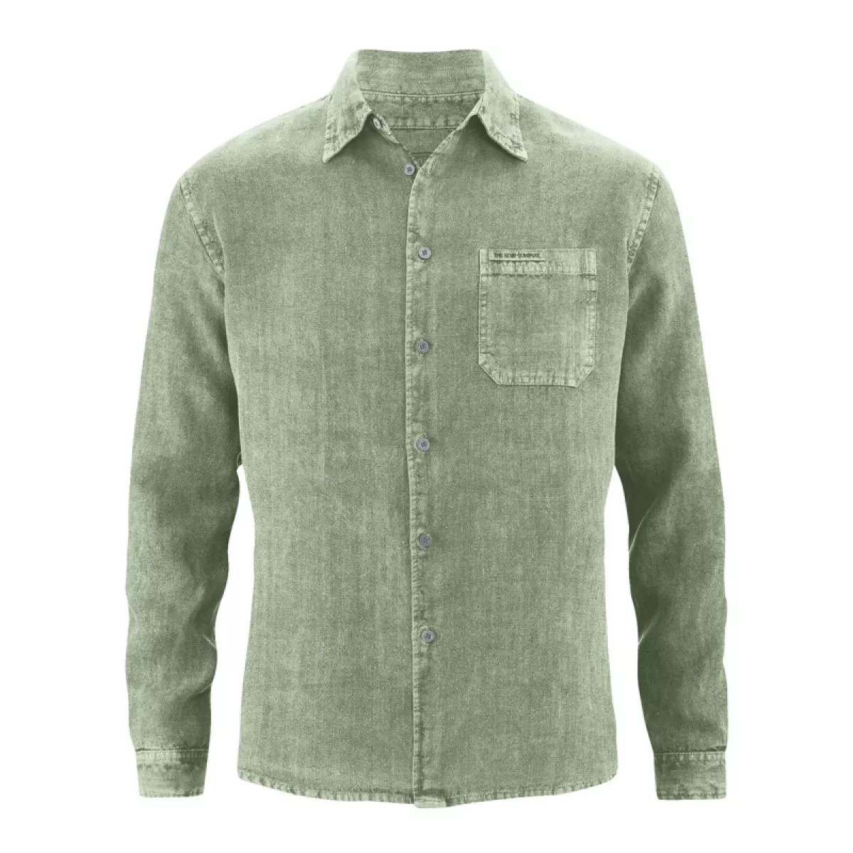 Chemise couleur cactus pur chanvre homme, attention la couleur de la chemise est plus clair