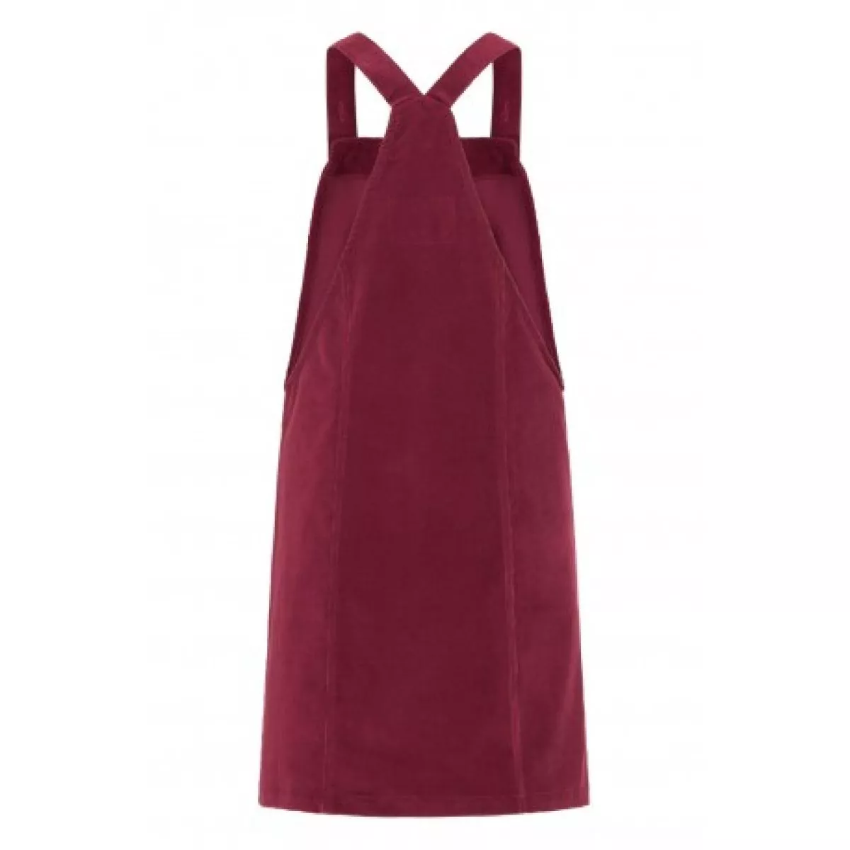 Robe velours rouge rhubarbe en coton bio