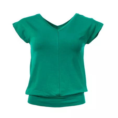 Top sans manche, col V, en Tencel