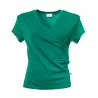 Tee shirt vert col en V croisé Emilia