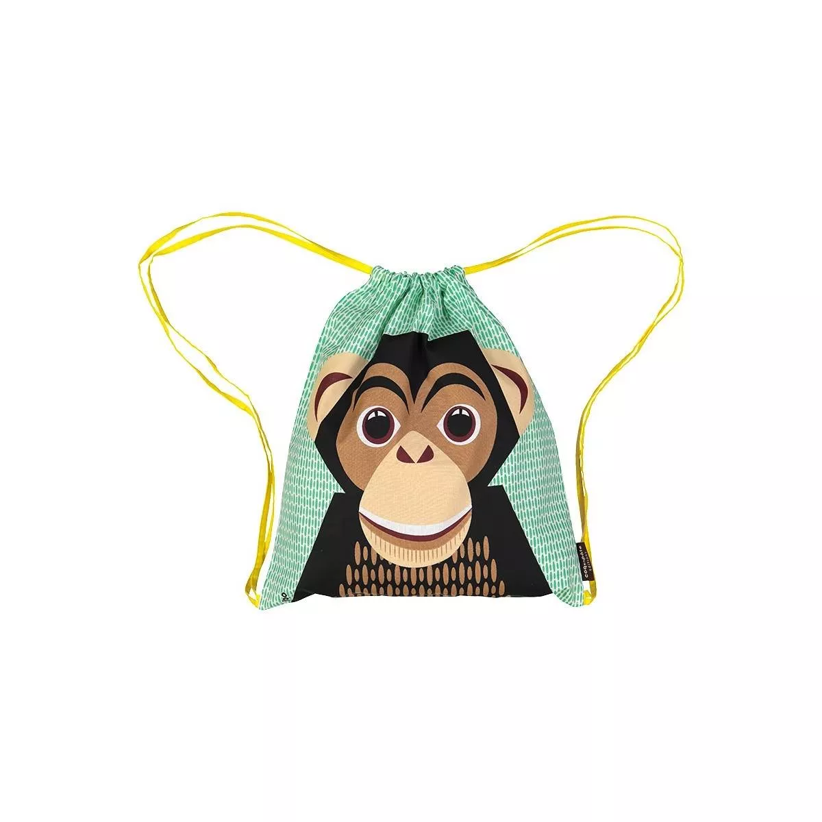 Sac à dos d'activité vert chimpanzé coton bio