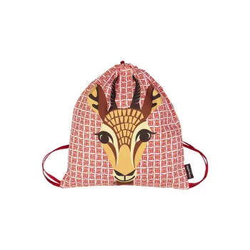 Sac à dos d'activité rouge gazelle coton bio