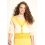 Gilet bio femme rayures jaune vintage