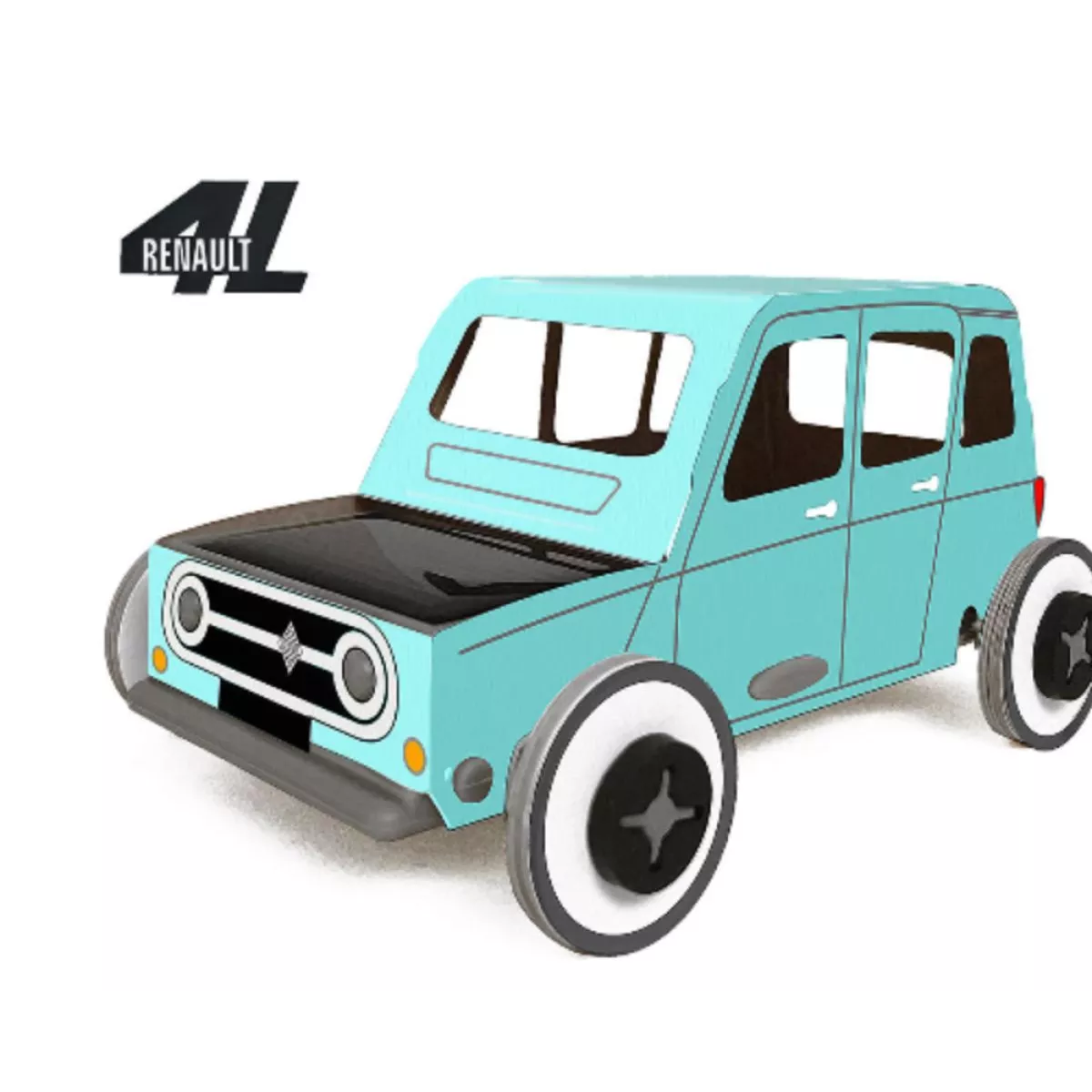 Autogamie Renault 4L Bleue