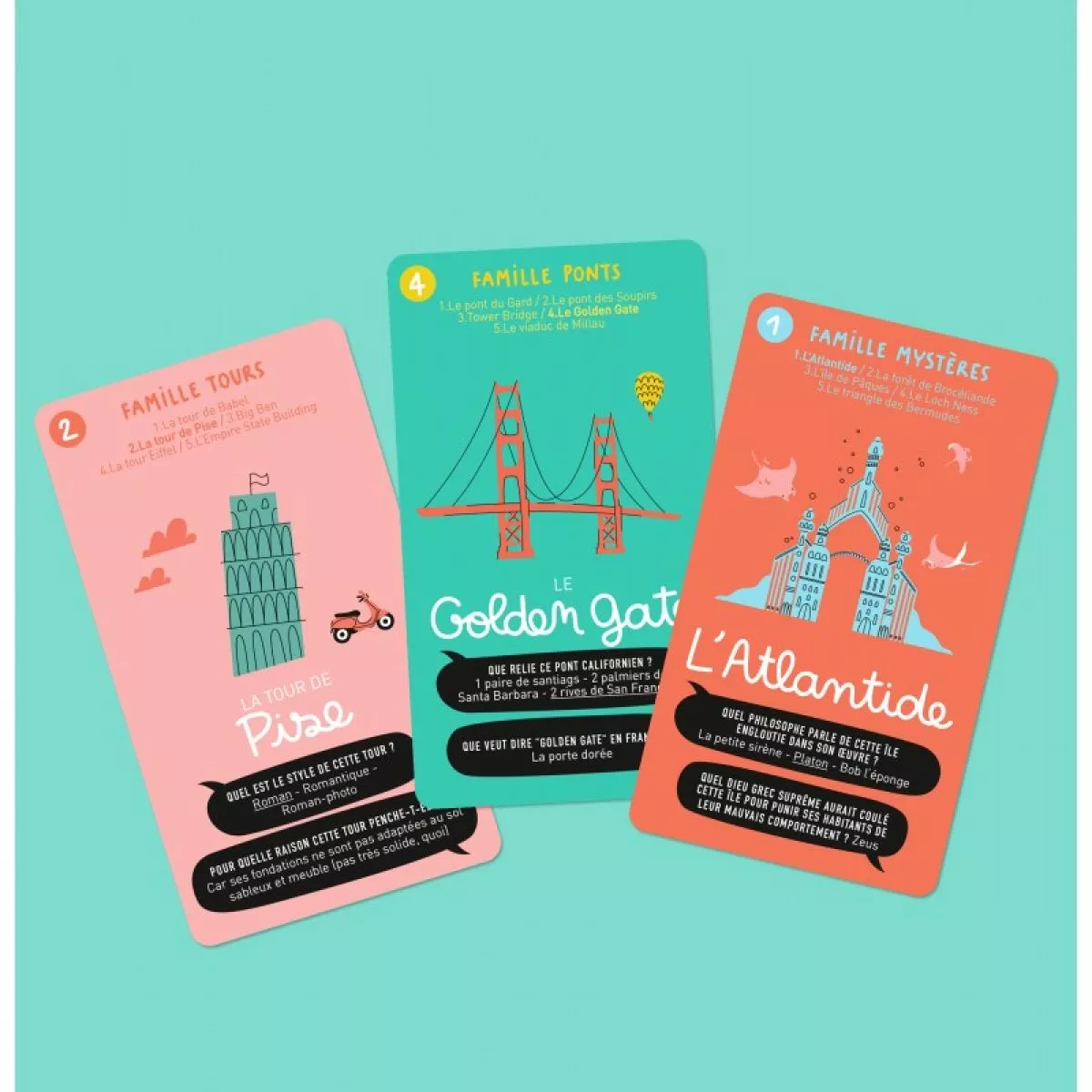 Jeu de cartes super endroits