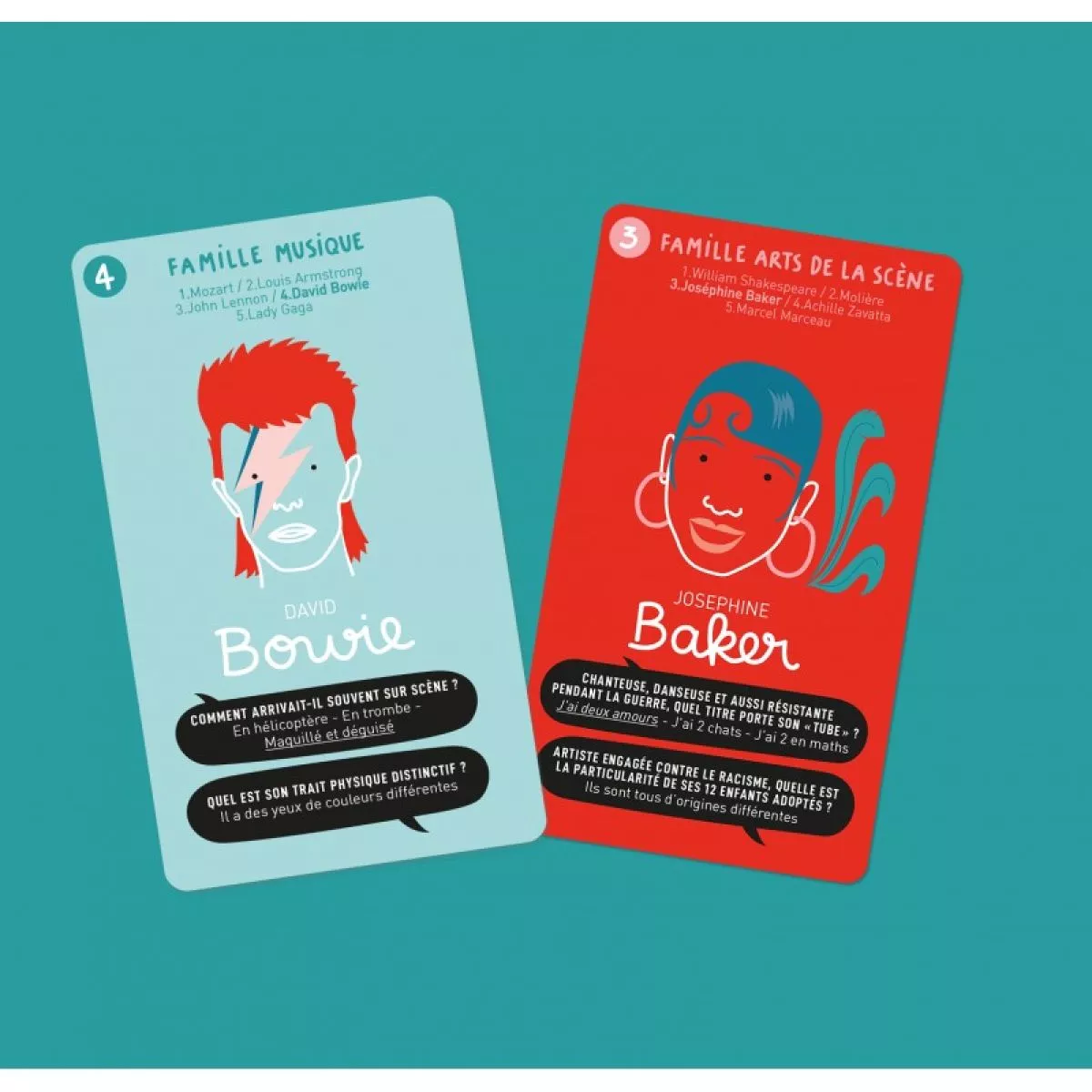 Jeu de cartes super artistes