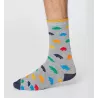 Chaussettes homme bleues marine en bambou et coton bio gaming 