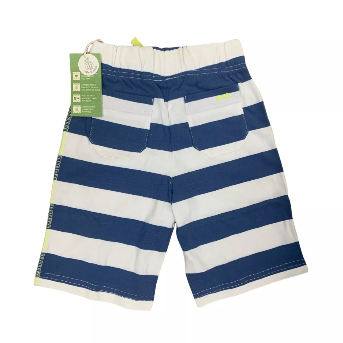 short enfants rayures bleues marine et blanches