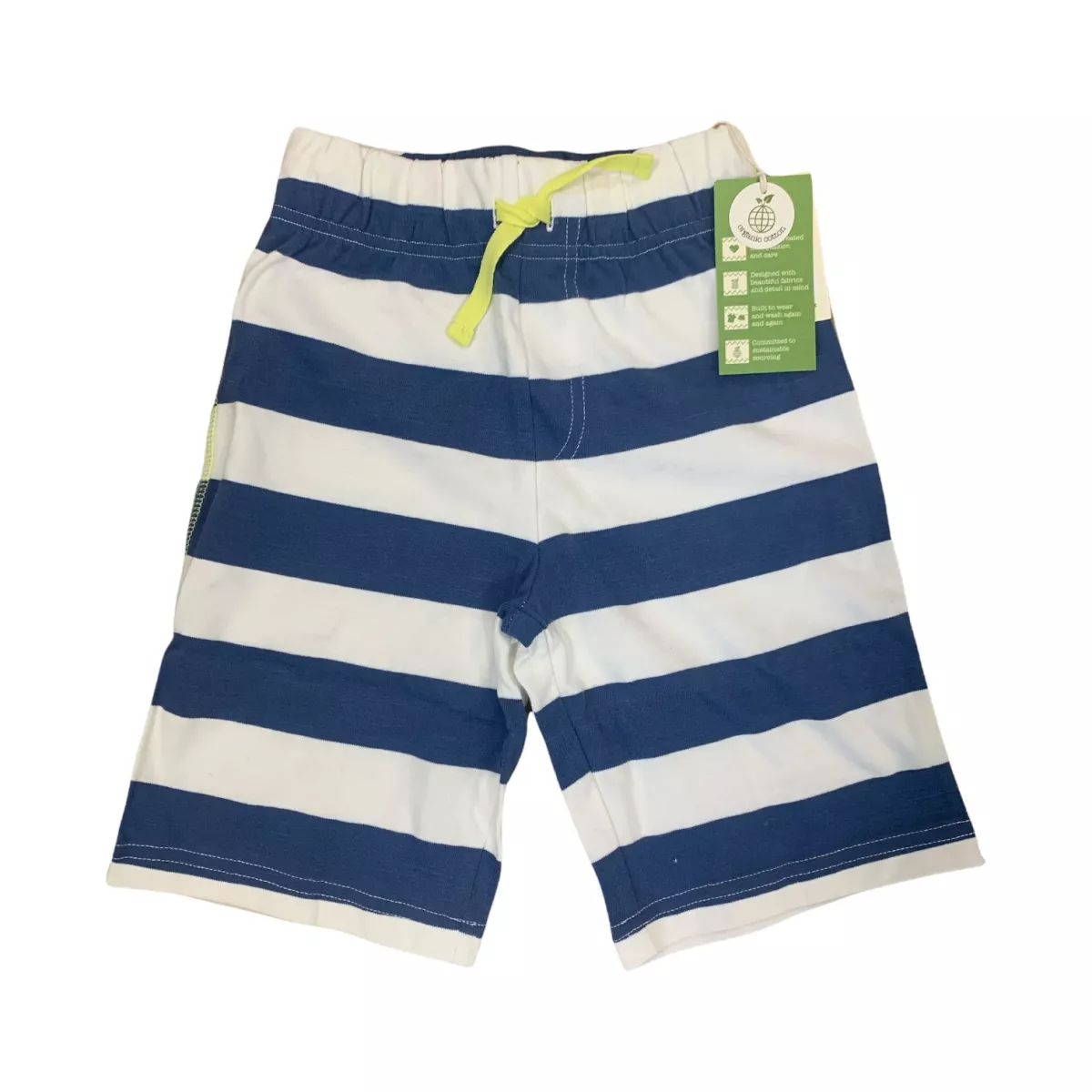 short enfants rayures bleues marine et blanches