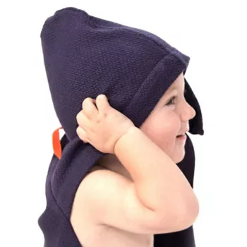 Set cape de bain bébé et carré éponge