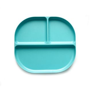 Assiette bleue à compartiments 