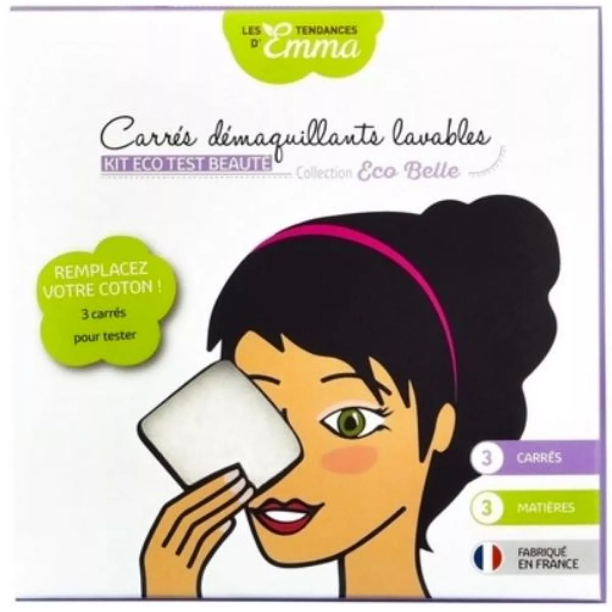 Carrés démaquillants lavables
