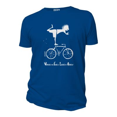 Tee-shirt homme bleu majorelle coton bio vélo