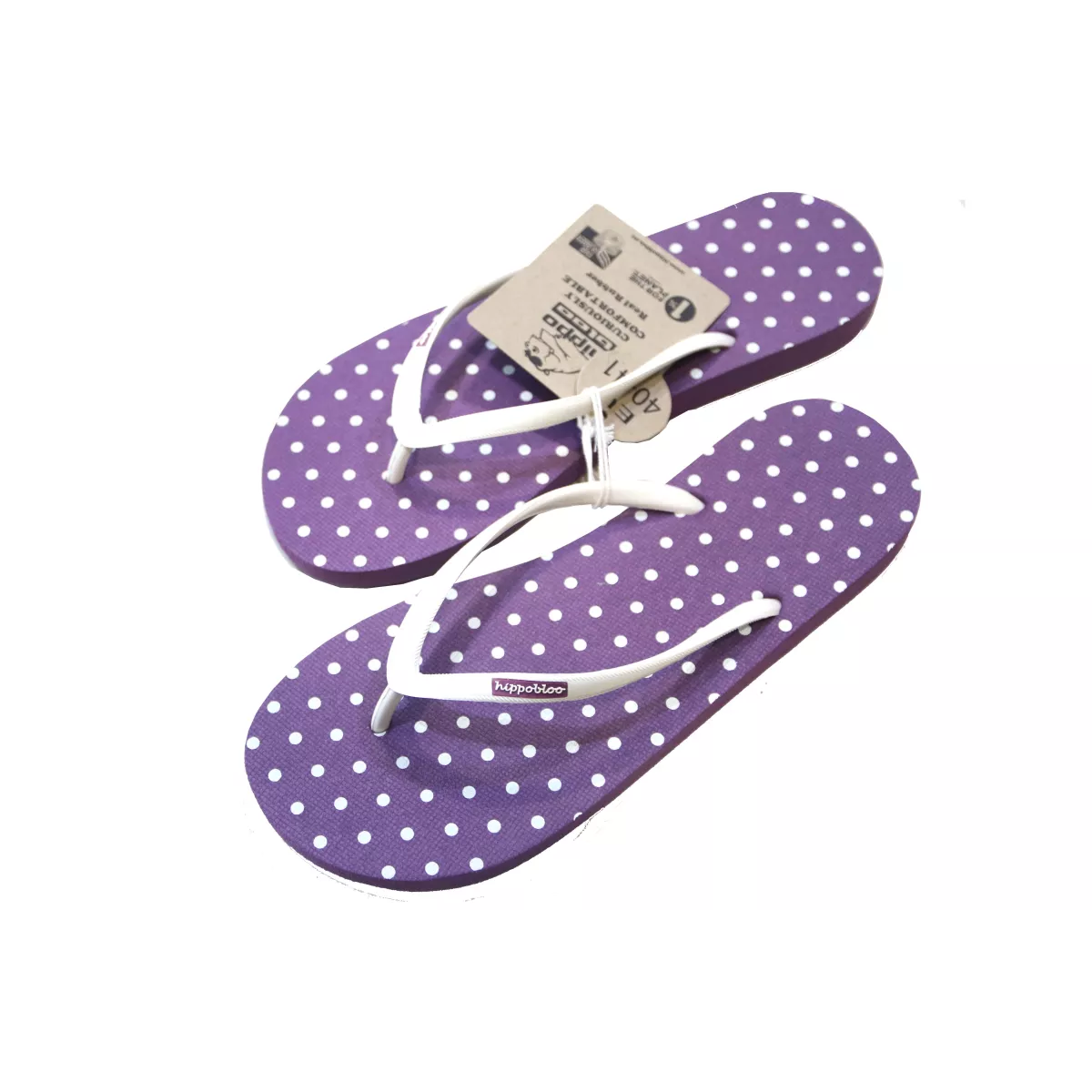 Tongs Santa cruz femme violette pois coconut