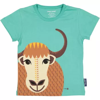 T-shirt enfant bleu yack coton bio
