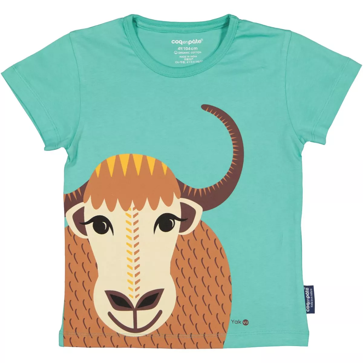 T-shirt enfant bleu yack coton bio