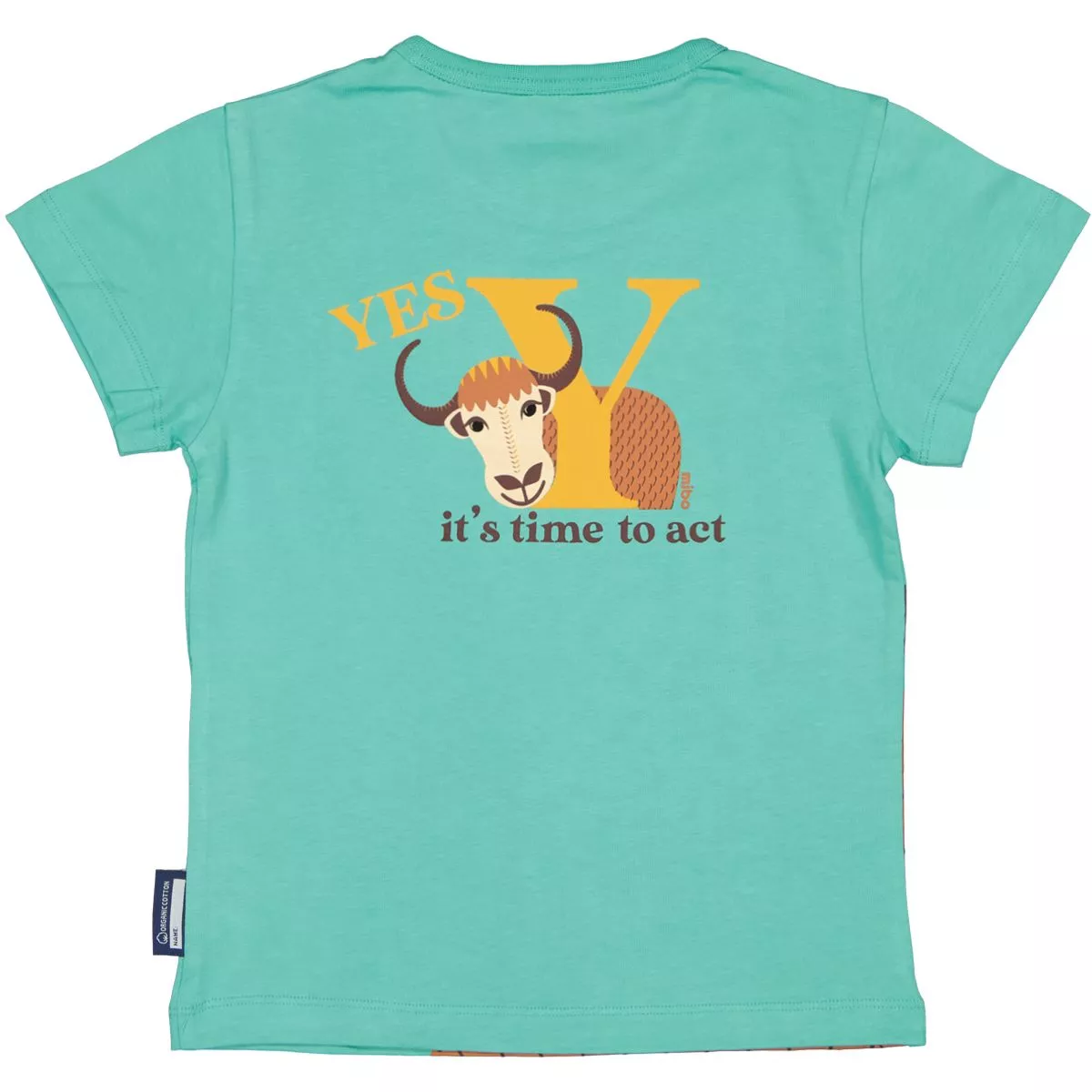 T-shirt enfant bleu yack coton bio