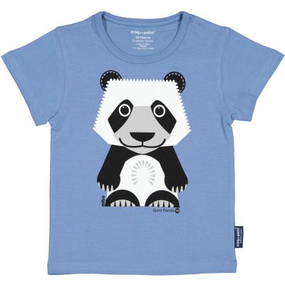 T-shirt enfant violet panda géant coton bio