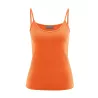 Top moulant couleur mandarine bretelles coton bio chanvre