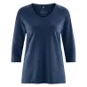 Pull col v en chanvre coton bio Raglan