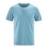 Tee shirt bleu clair col rond chanvre