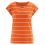 tee shirt bio rayé orange