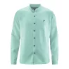 Chemise couleur sauge col mao chanvre homme Noam