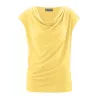 Top drapé jaune chanvre coton bio Sissy