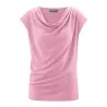 Top drapé rose chanvre coton bio Sissy